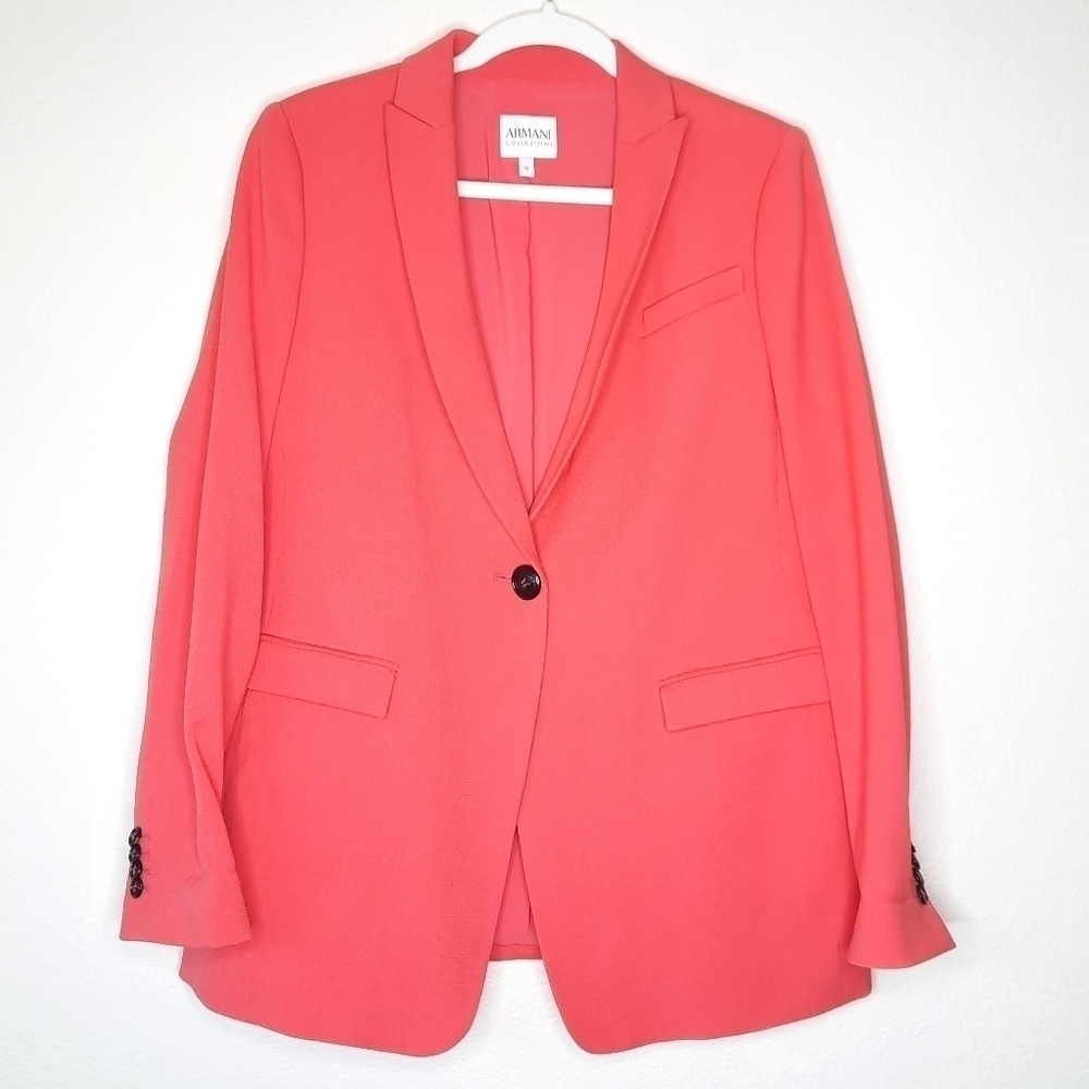 Armani Collezioni Coral Virgin Wool Blazer 10